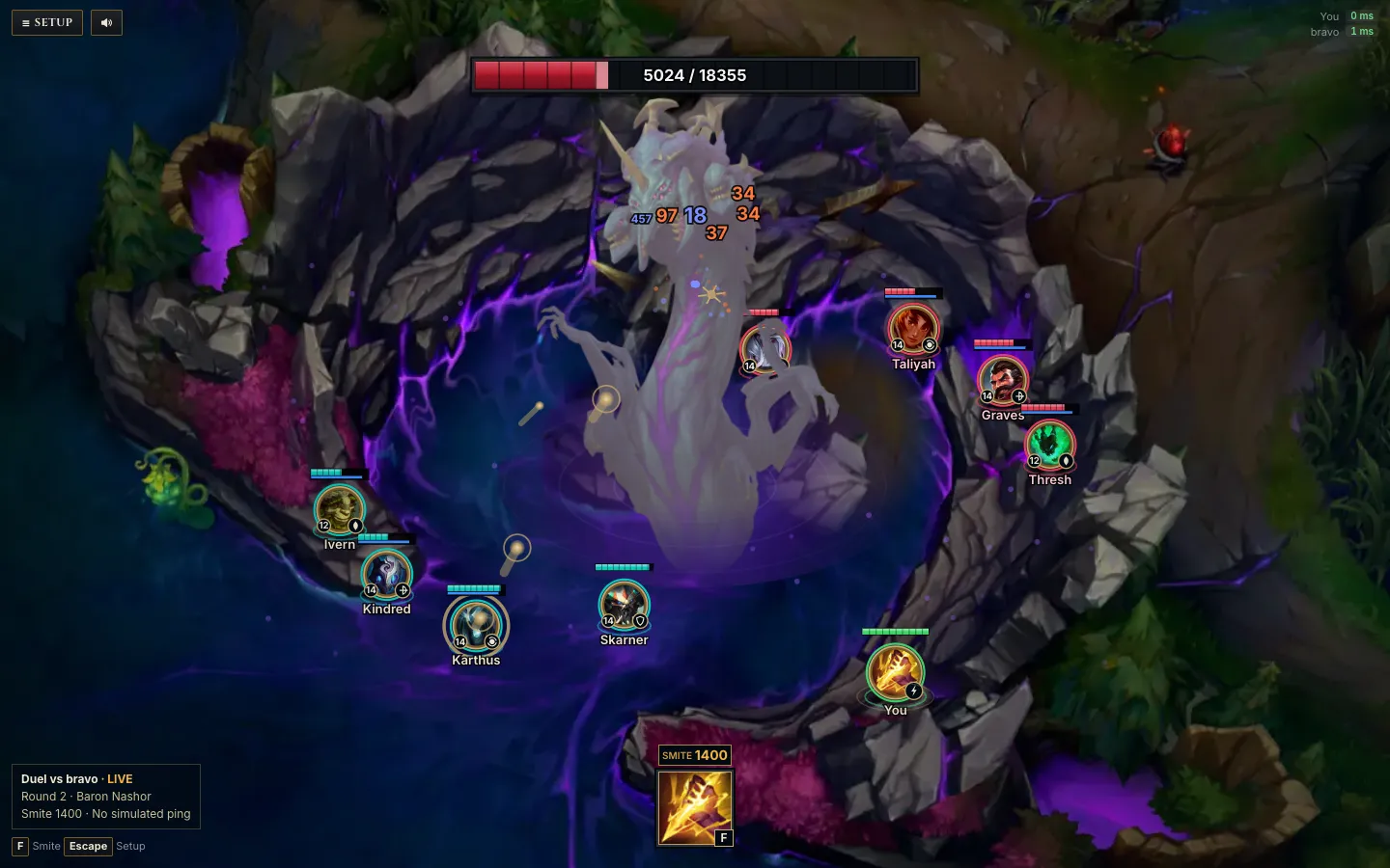 Round 2 of a duel at Baron, live